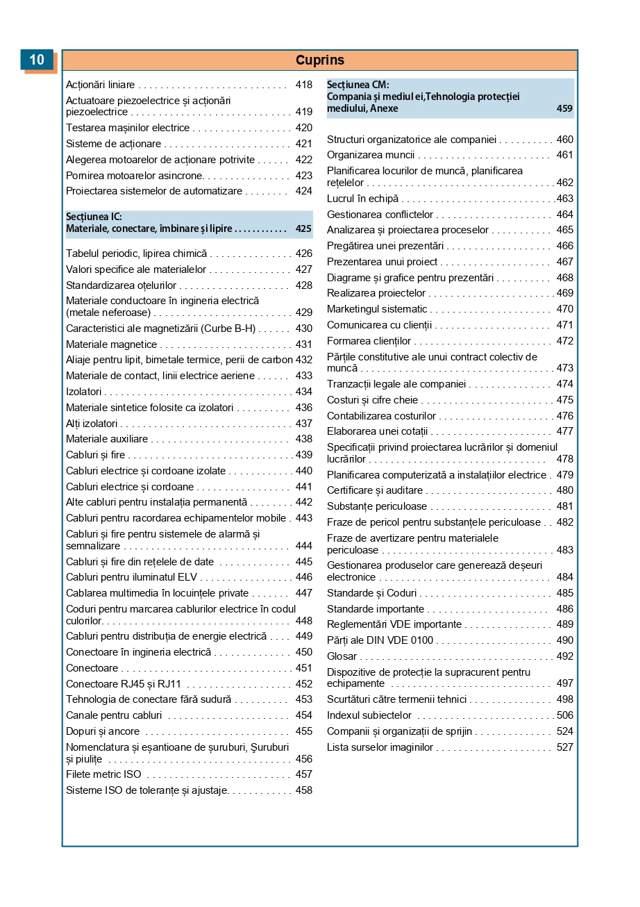 Inginerie Electrica - Tabele, Standarde, Formule 7