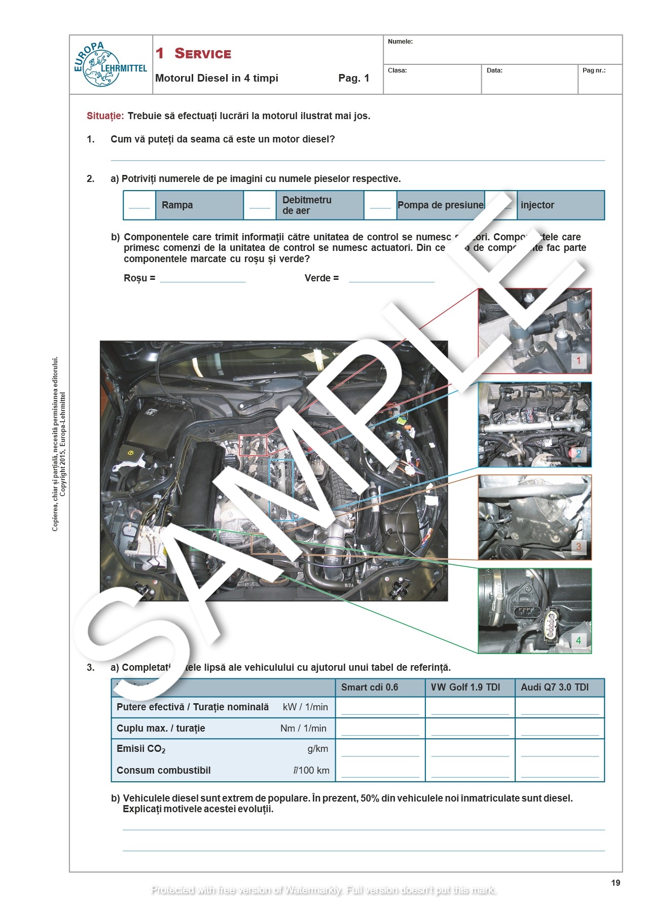 Teste de Evaluare pentru Mecanicii Auto - vol 1 - Teste 4