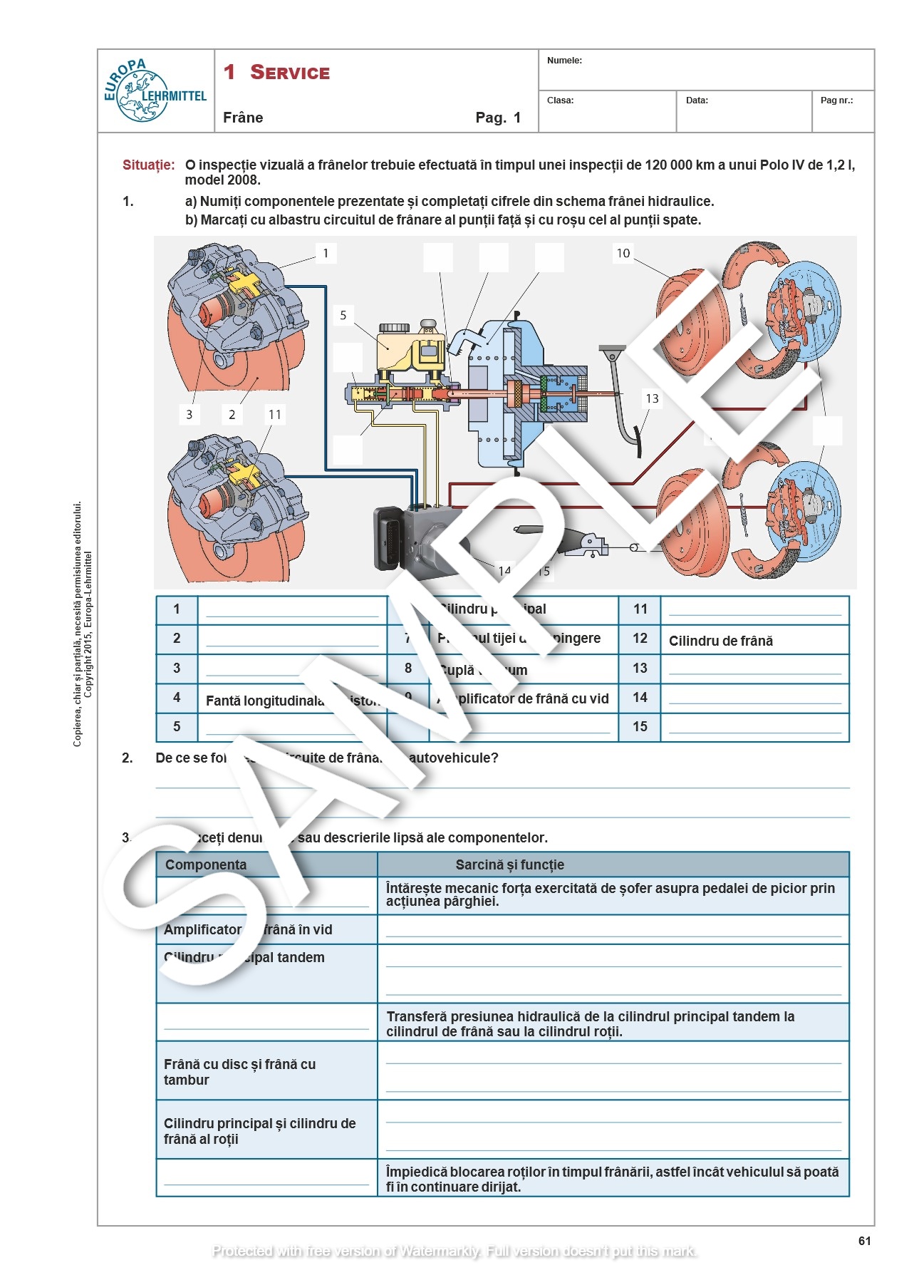 Teste de Evaluare pentru Mecanicii Auto - vol 1 - Teste 6
