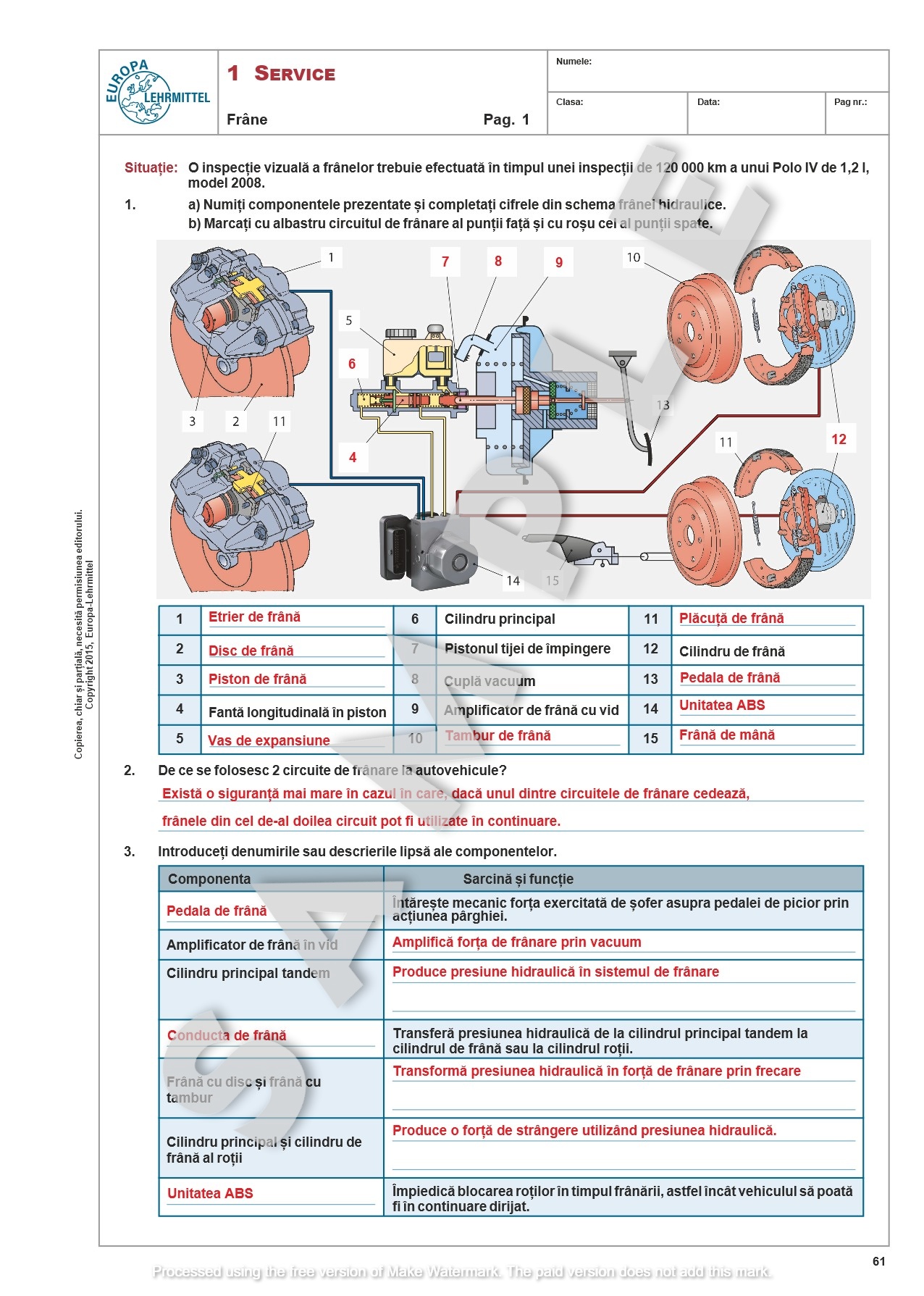 Teste de Evaluare pentru Mecanicii Auto - vol 2 Solutii 7